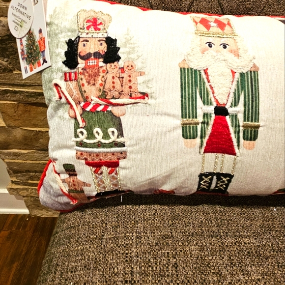 MIREILLE DESIGNS  Decorative Christmas Nutcracker Pillow Set of 2 - Picture 3 of 6
